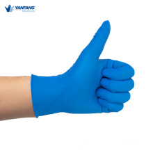 Examen bleu foncé gants de nitrile sans poudre jetable